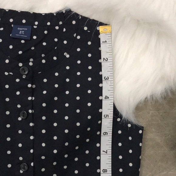 Kids - Gap Kids Navy Polka Dot Dress - size S 6-7 - Picture 7 of 8
